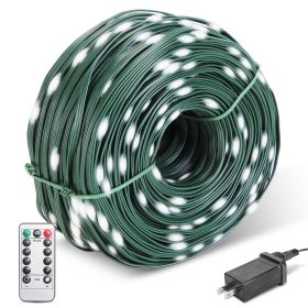 330FT 1000LED String Lights Outdoor Christmas Decoration Lights with Remote IP44 Waterproof 8 Lighting Modes 8 Brightness Timer Plug In Fairy Light Xm (Option: StringLightsWhite)