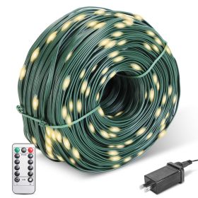 330FT 1000LED String Lights Outdoor Christmas Decoration Lights with Remote IP44 Waterproof 8 Lighting Modes 8 Brightness Timer Plug In Fairy Light Xm (Option: StringLightsWarm)