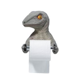Dinosaur Toilet Hygiene Resin Tray Free Punch Dinosaur Paper Towel Holder (size: Tyrannosaurus)
