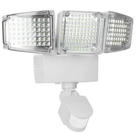Solar Lights Outdoor 188 LEDs 1600lm Solar Security Lights Motion Sensor Lights 270°Lighting Angle Waterproof Dusk to Dawn Solar Wall Lights 360°Rotat (Option: Solarek3HeadLightWhite)