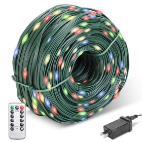 330FT 1000LED String Lights Outdoor Christmas Decoration Lights with Remote IP44 Waterproof 8 Lighting Modes 8 Brightness Timer Plug In Fairy Light Xm (Option: StringLightsColor)